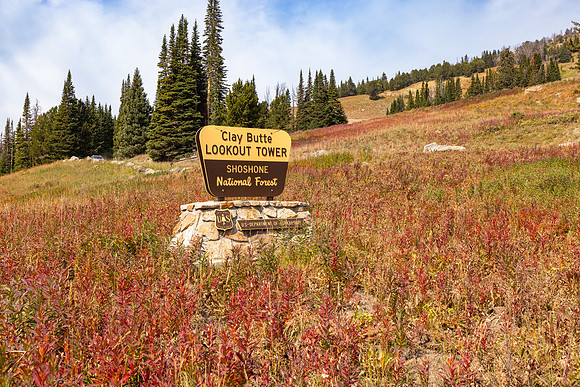 Clay Butte Lookout sign
