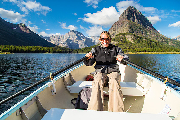 Rowing on Swiftcurrent Lake (2)
