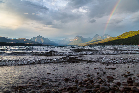 Rainbow at Lake McDonald for Centennial InstaMeet