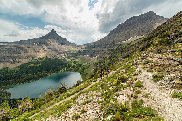 Hikers Going Towards Oldman Lake (2)
