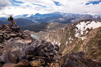 Viewing Spectacle Lakes from Ypsilon Summit