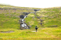 Hiking to the river crossing
