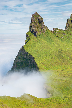 Hornbjarg rising above the clouds (portrait)