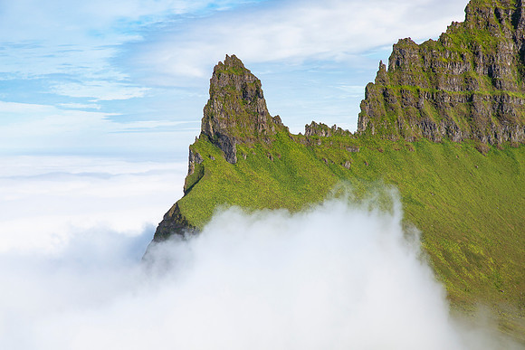 Hornbjarg rising above the clouds