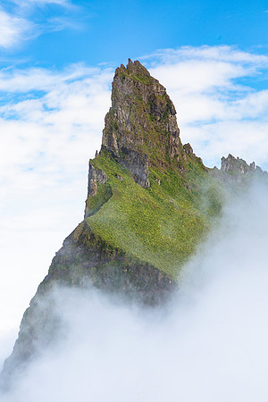 Hornbjarg rising above the clouds (portrait 3)