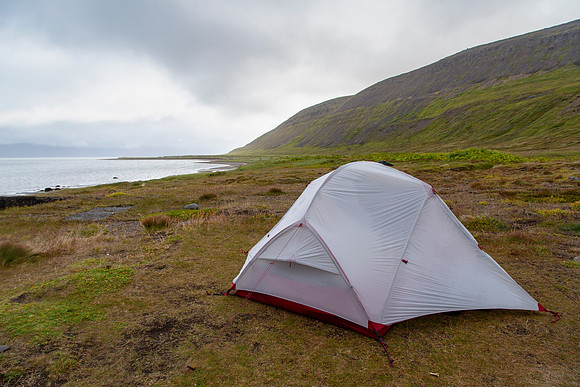 Our campsite at Hesteyri