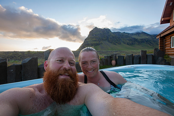 Corrie and I soaking at Hotel Lambafell.jpg