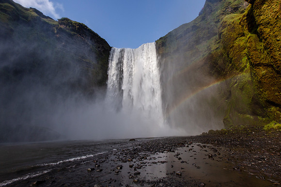 Skógafoss and double rainbow