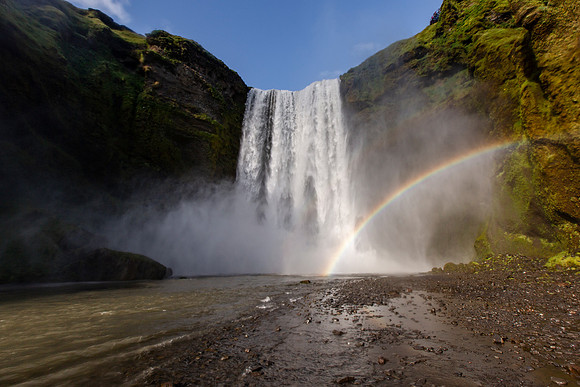 Skógafoss and rainbow