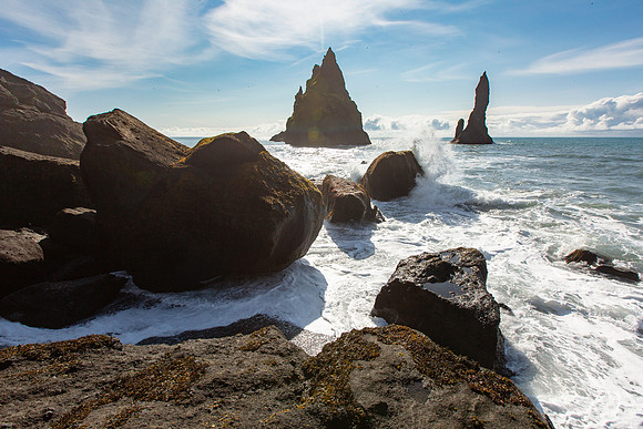 Sea stacks at Reynisfjara Beach