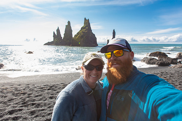 Corrie and I at Reynisfjara Beach
