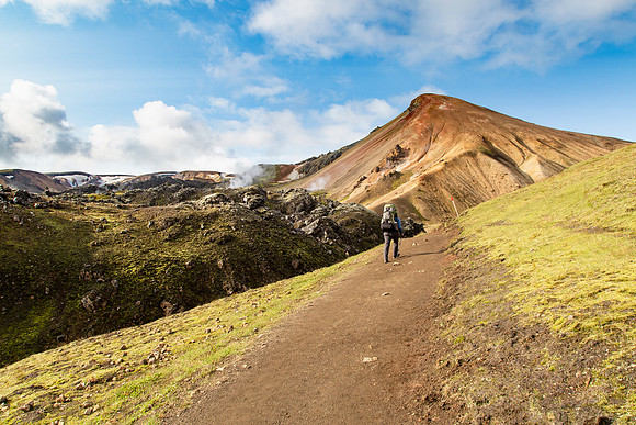 Corrie on the trail near Landmannalaugar