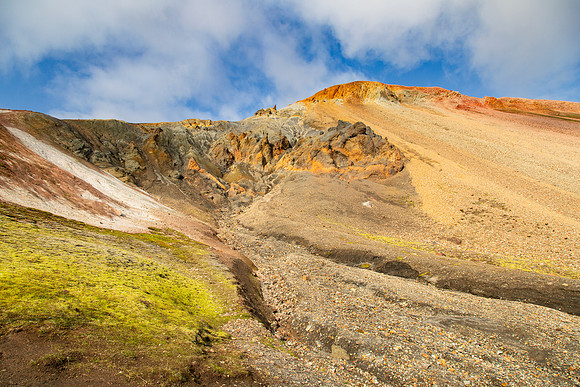 Colorful formations along Laugavegur Trail