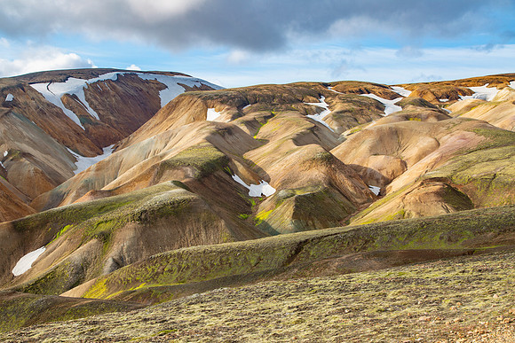 Colorful formations on the Laugavegur Trail