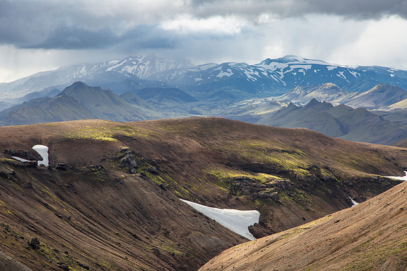 Views from the pass between Álftavatn from Hrafntinnusker