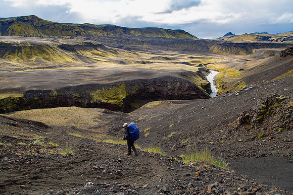 Corrie on the trail to Þórsmörk from Emstrur (2)