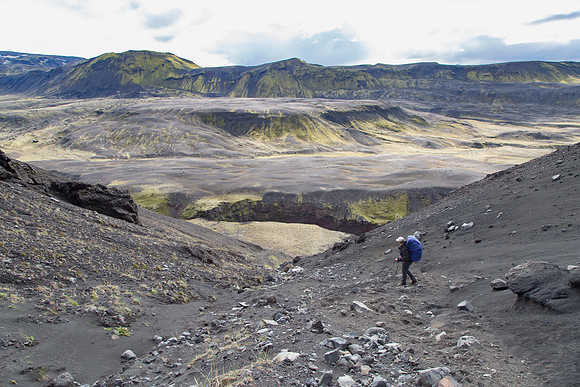 Corrie on the trail to Þórsmörk from Emstrur