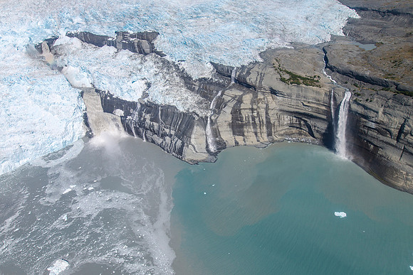 Guyot Glacier and Waterfalls