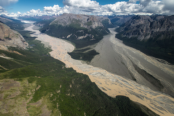 Nizina River and Chitistone River Confluence