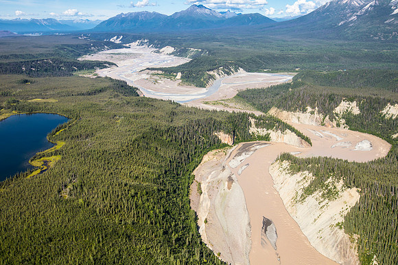Nizina River and Kennicott River Confluence