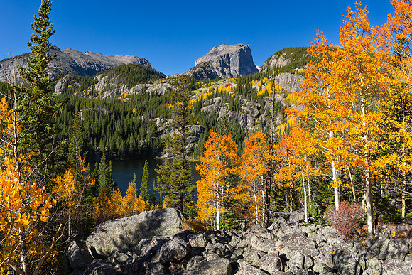 Hallett and Bear Lake Fall Colors Panorama