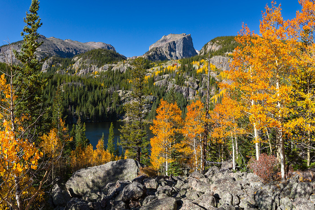 Hallett and Bear Lake Fall Colors Panorama