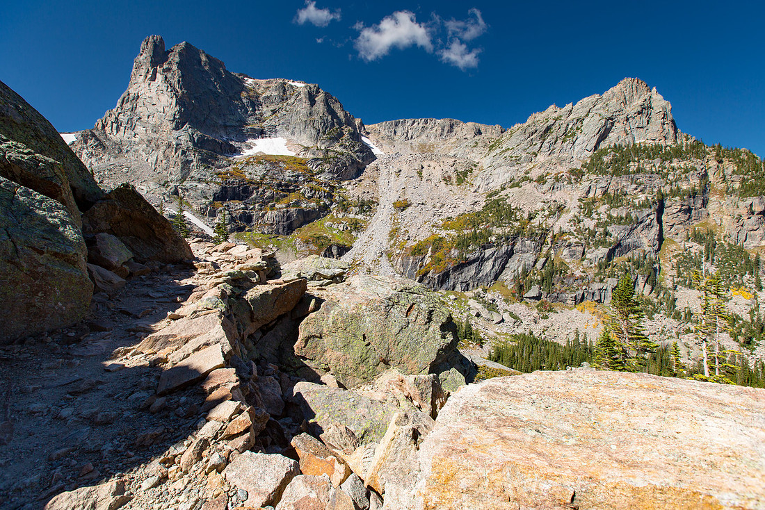 Views of Little Matterhorn along the Fern lake Trail (2)