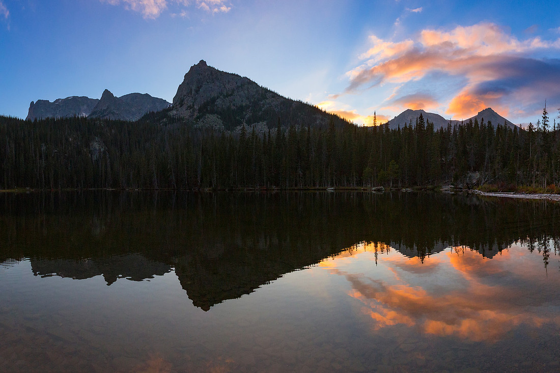Fern Lake Sunset Panorama