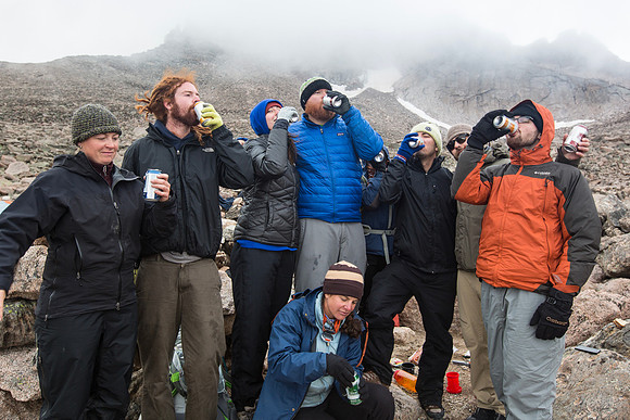 Camp Beers at 12.7K ft