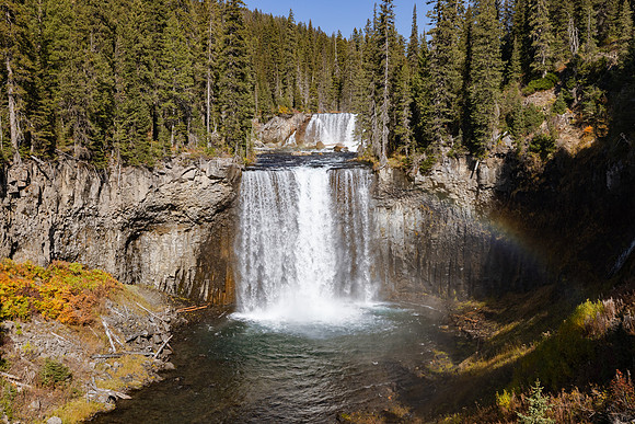 Bechler River Trail: Colonade Falls and rainbow