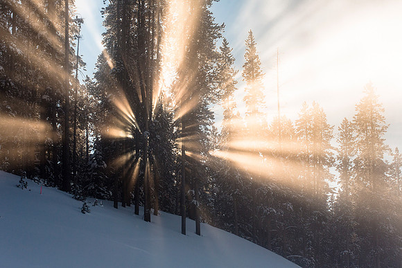 Crepuscular Rays in Yellowstone