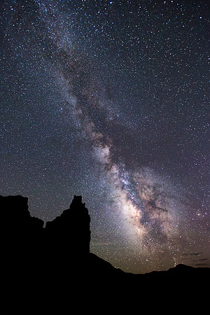 Milky Way Over Chimney Rock Portrait