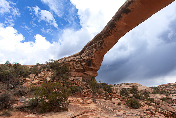 Owachomo Bridge with approaching storm