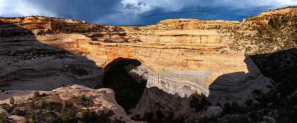 Sipapu Bridge Sunset panorama