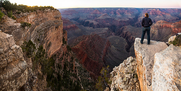 Enjoying the Sunset at Yavapai Point