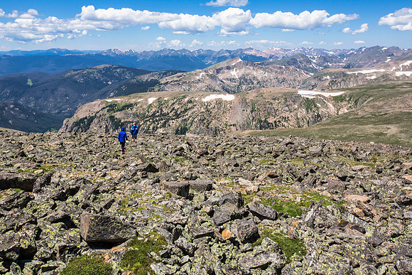 Hikers on The Sharkstooth