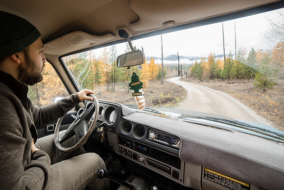 Driving Bowman Lake Road