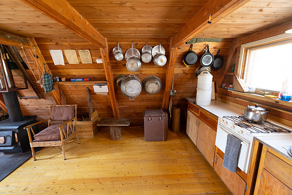 Cove Patrol Cabin: interior views kitchen area (2)