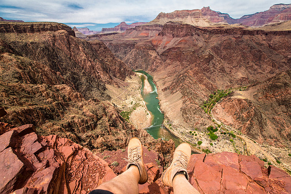 Enjoying the View Overlooking Phantom Ranch