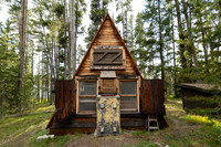 Outlet Patrol Cabin: east face