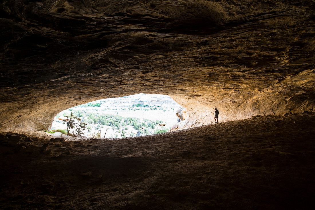 Hiker in Signature Cave