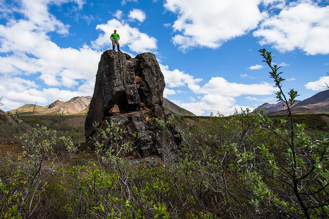 Self-portrait Atop a Glacial Erratic