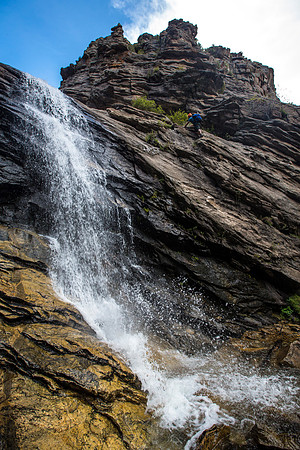 Jon Climbing Bridal Veil Falls