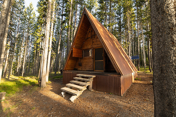Cove Patrol Cabin: morning light