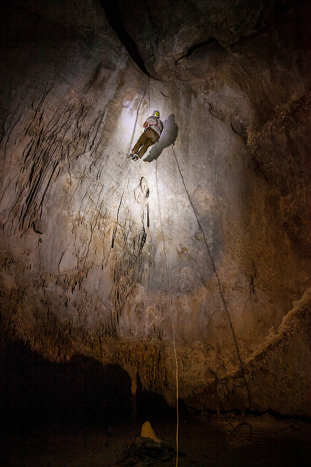 Self-portrait Chimney Cave Rappel