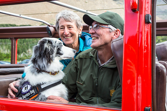 Secretary Jewell, Ranger Mark Biel, and Gracie (2)