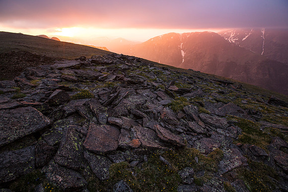 Hazy Sunset From Sundance Mountain