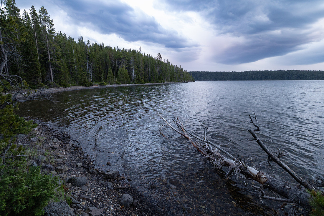Evening storm clouds seen from the shore of 8R3