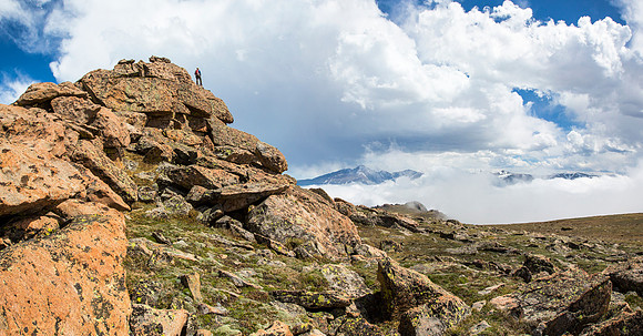 Ute Trail Hiker in the Apline